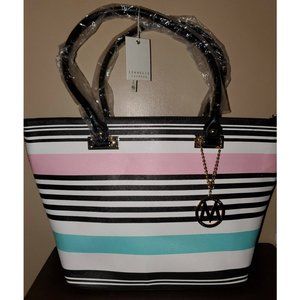 Adorable striped tote! NWT!